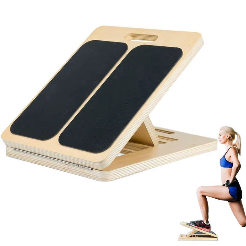 Calf Stretcher Slant Board Wooden Tilt Plate Fortable Wooden Slant Board for Calf Stretching for Knees Ankle Heel Feet Leg