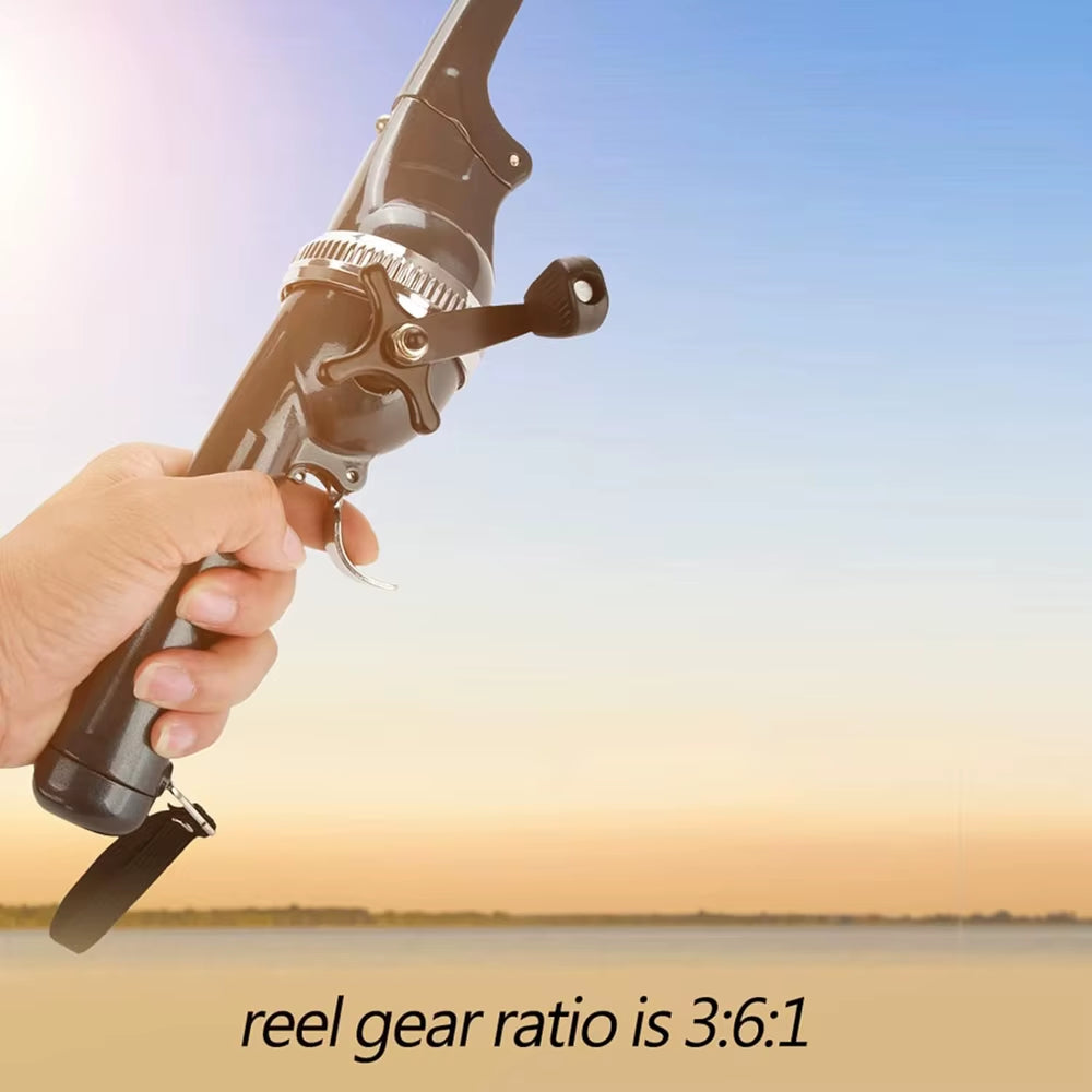 1.34M Telescopic Fishing Rod Spinning Reel Combo Carbon Fiber Casting Rod Fishing Gear Pocket Fishing Rod