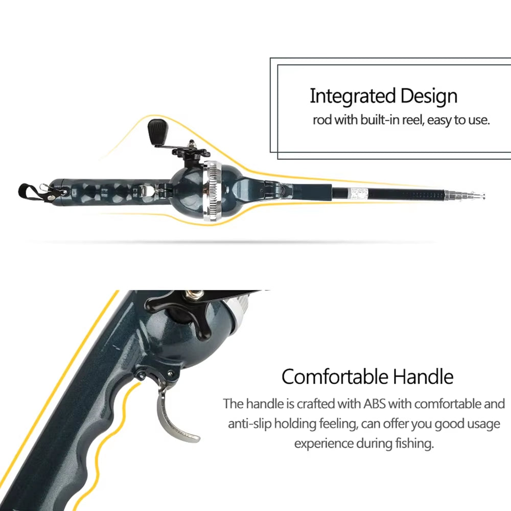 1.34M Telescopic Fishing Rod Spinning Reel Combo Carbon Fiber Casting Rod Fishing Gear Pocket Fishing Rod