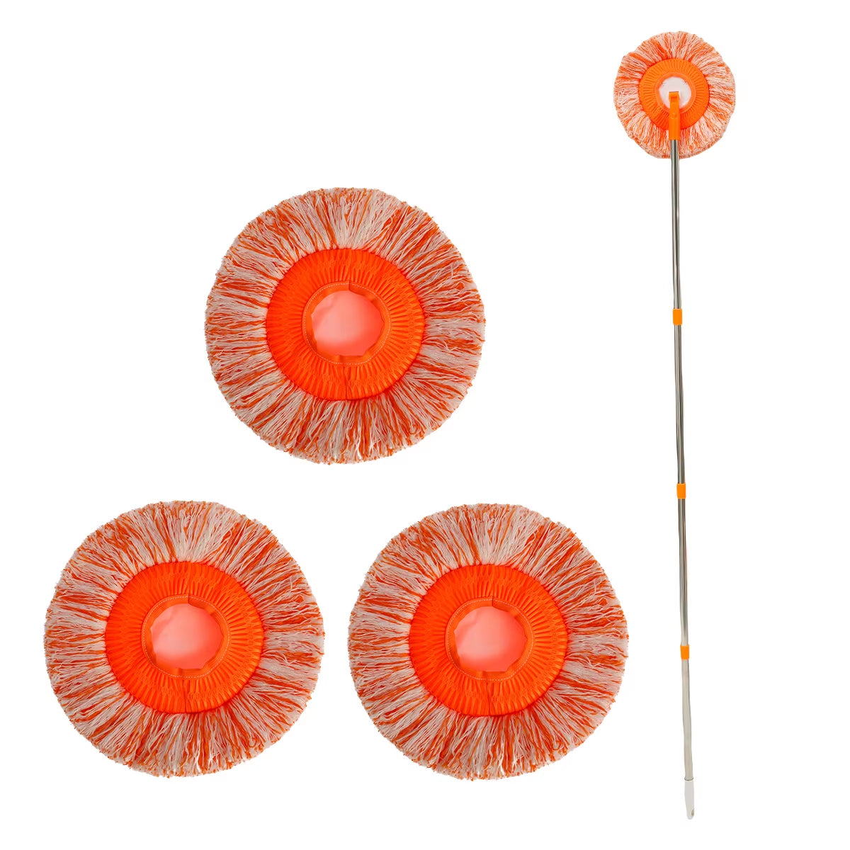 Extended Window Cleaning Kit 360° Rotatable Sunflower Mops Set Removable High-Rise Cleaning Supplies Wall Ceiling Cleaning Tool