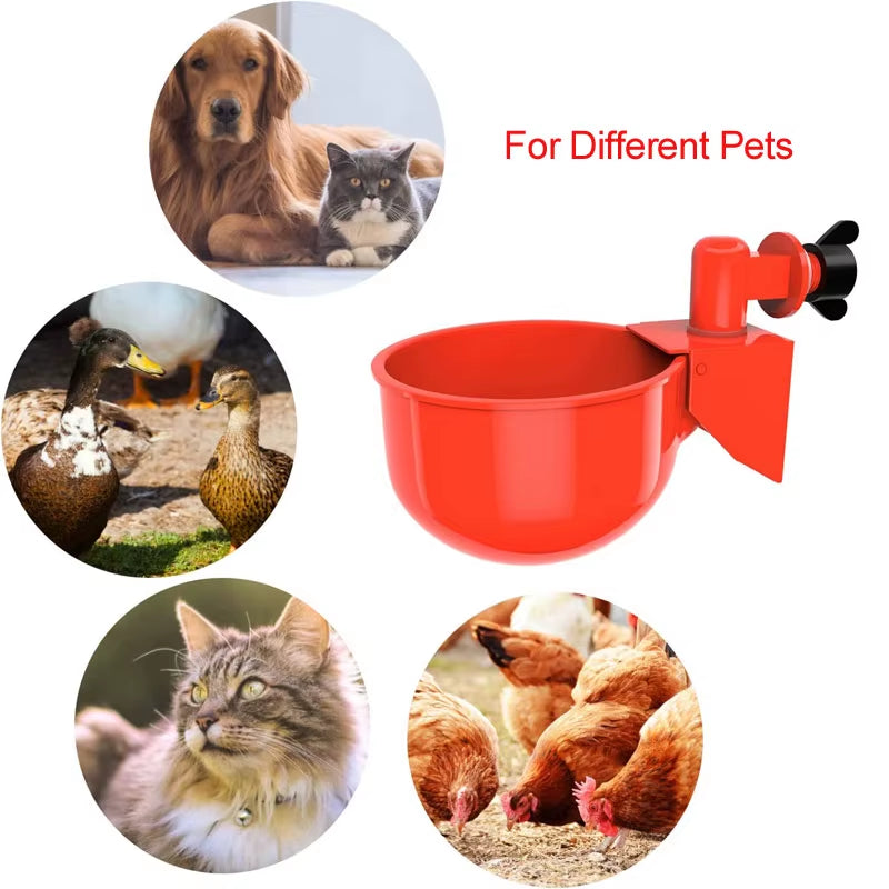 5/10/20 Pcs Automatic Poultry Drinking Bowl Chicken Waterer Cups Duck Drinking Machine Hanging Drinking Bowls Water Dispenser