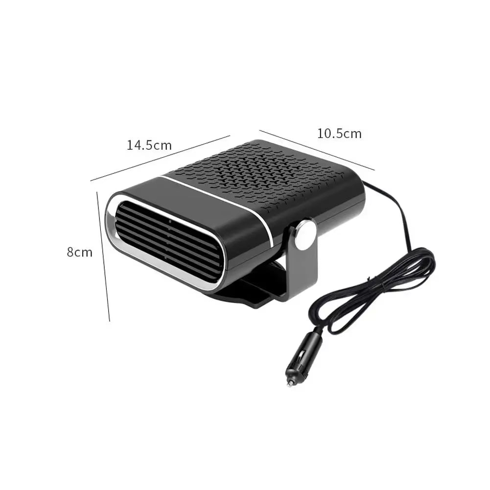 12V 120W Portable Car Heater Fast Heating & Cooling Fan 360° Rotation Defogger/Defroster Cigarette Lighter Plug-In