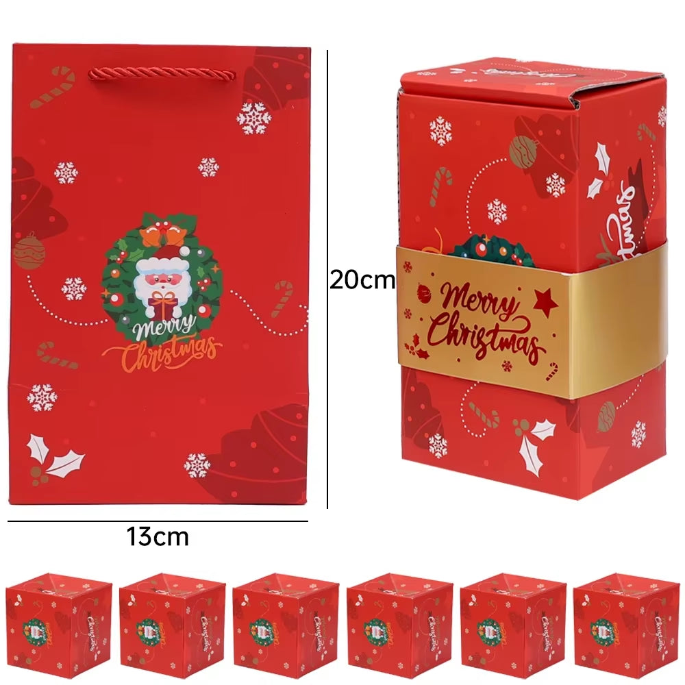Christmas Gift Box Diy Folding Paper Boxs Money Pop up Birthday Wedding Surprise Bounce Boxs Explosion Red Envelope Gift Box Set