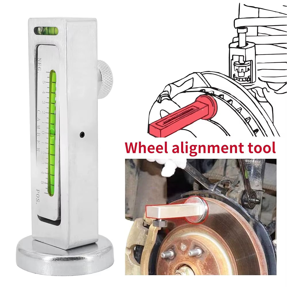 Automobile Four-Wheel Positioning Magnetic Level, Wheel Camber, Adjustable Magnetic Gauge Tool, Wheel Alignment Tool, Camber Cas