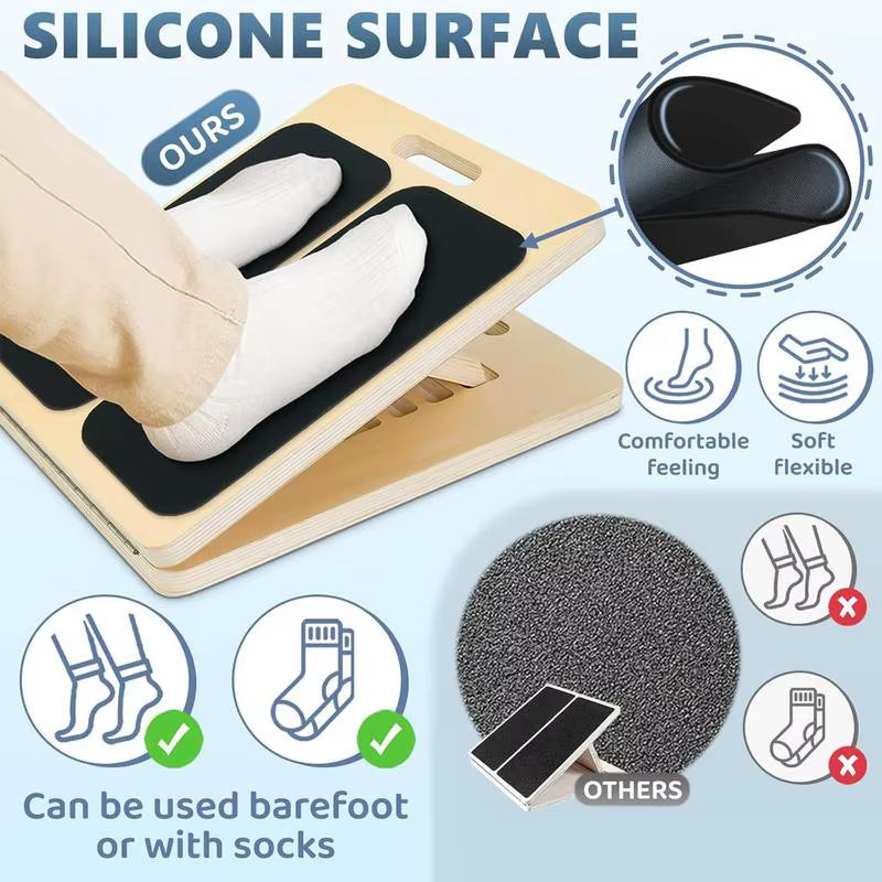 Calf Stretcher Slant Board Wooden Tilt Plate Fortable Wooden Slant Board for Calf Stretching for Knees Ankle Heel Feet Leg