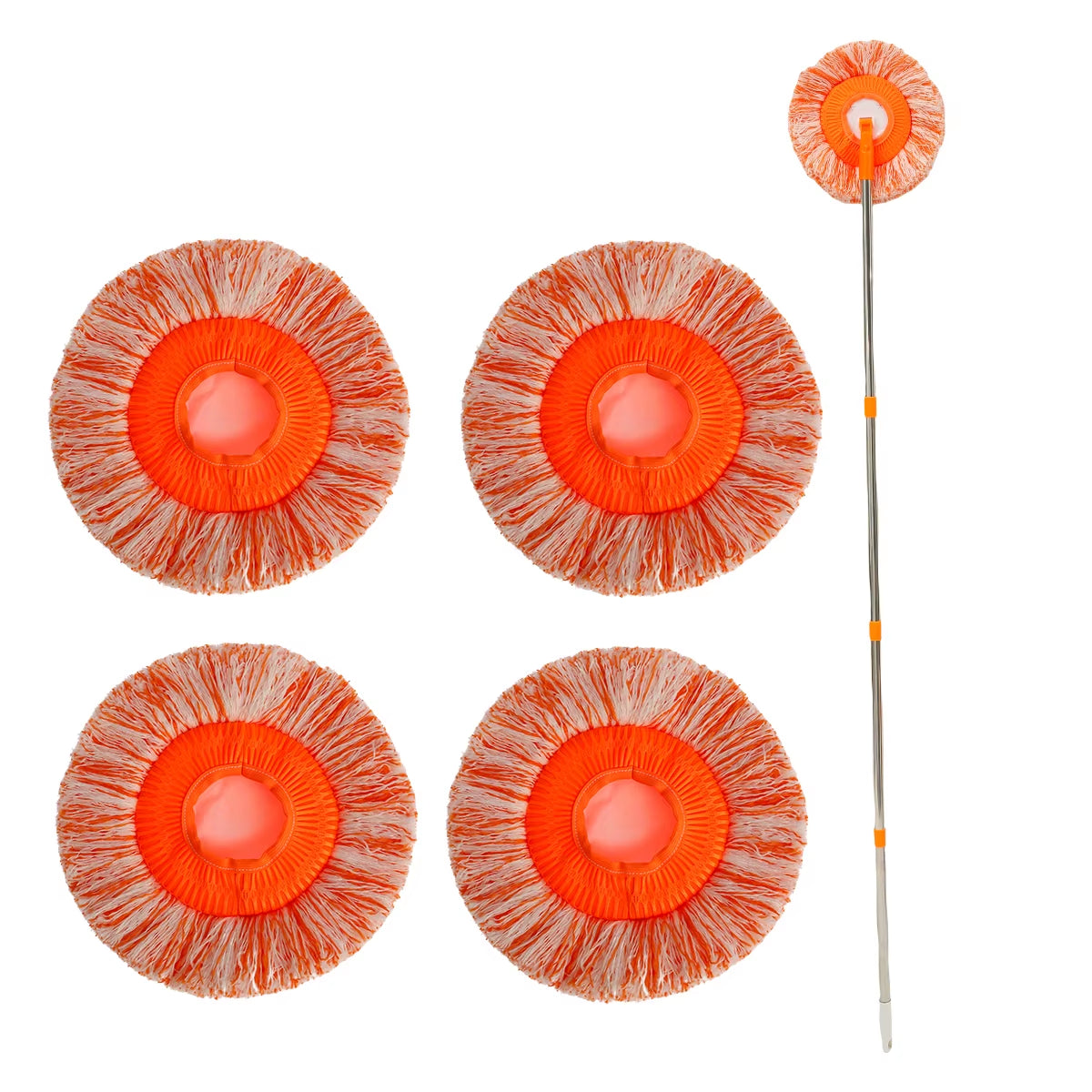 Extended Window Cleaning Kit 360° Rotatable Sunflower Mops Set Removable High-Rise Cleaning Supplies Wall Ceiling Cleaning Tool