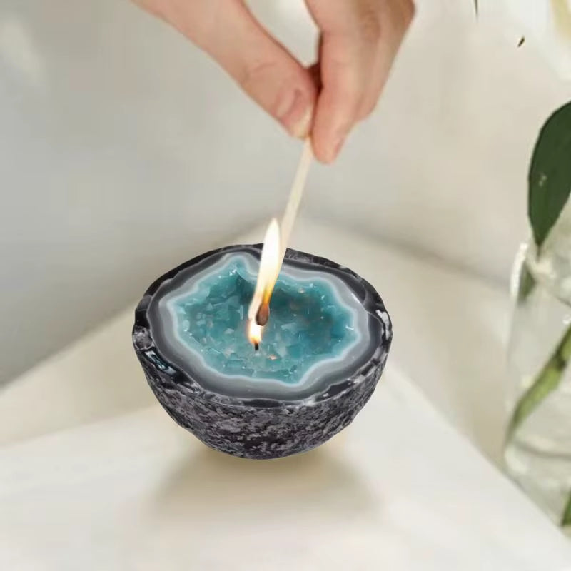 Candle Bowl round Bowl Shape Cement Candle Cup Vessel Mold Resin Decorative Balcony Patio Crafts Desktop Ornaments Retro