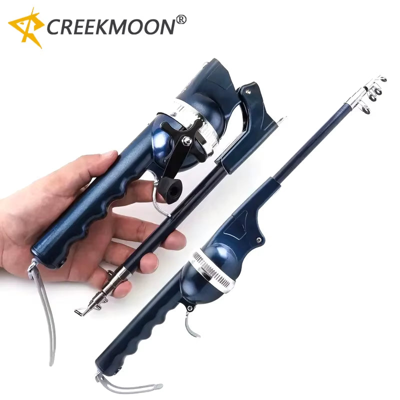 1.34M Telescopic Fishing Rod Spinning Reel Combo Carbon Fiber Casting Rod Fishing Gear Pocket Fishing Rod